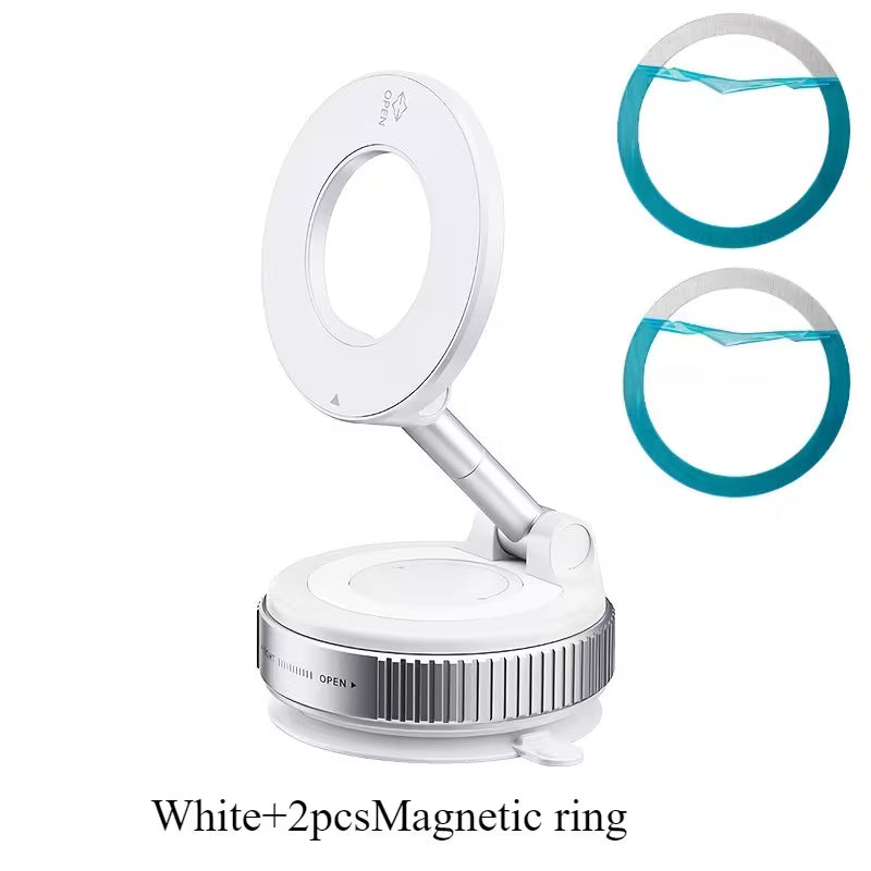 حامل الهاتف المغناطيسي باللون الأبيض