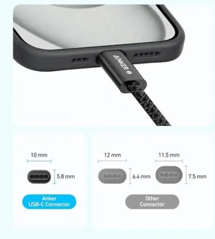 ANKER  Dirt-Resistant Fast Charging Cable C to C - كابل شحن سرسع مقاوم للأوساخ من أنكر