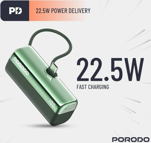 بورودو بنك طاقة 5000 ملي امبير  -PORODOpower bank 5000mAh