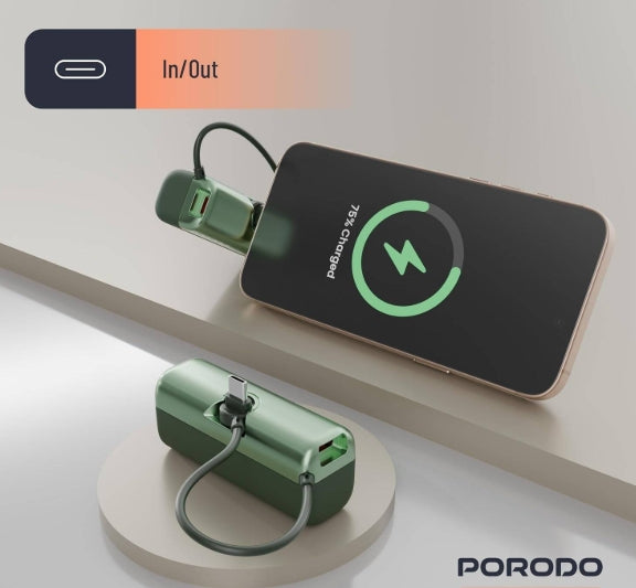 بورودو بنك طاقة 5000 ملي امبير  -PORODOpower bank 5000mAh