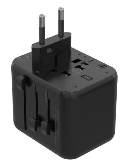 PORODO DUAL PORT UNIVERSAL FAST CHQRGER -  محول السفر العالمي بمنفذين من بورودو